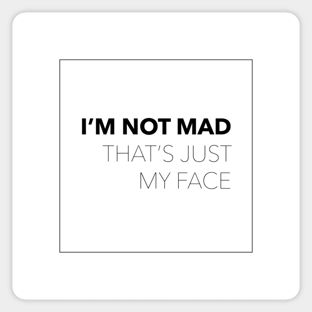 RBF - I'm not mad. That's just my face. Sticker by heidistockcreative